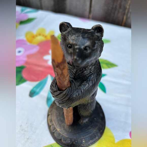Estate Black Forest Bear Pencil Holder Vintage/Antique - Picture 6 of 13